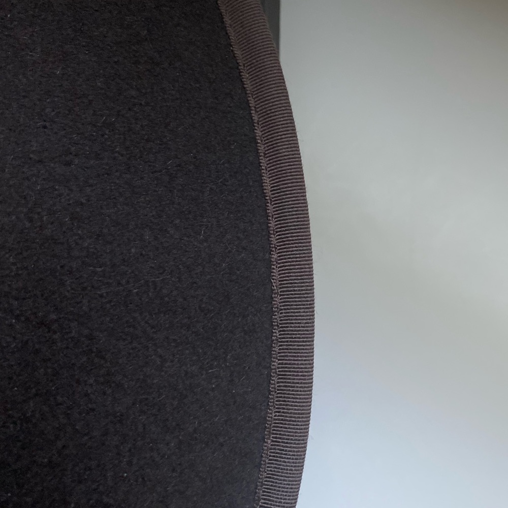 Dark brown genuine fur felt fedora - Picture 3 of 5